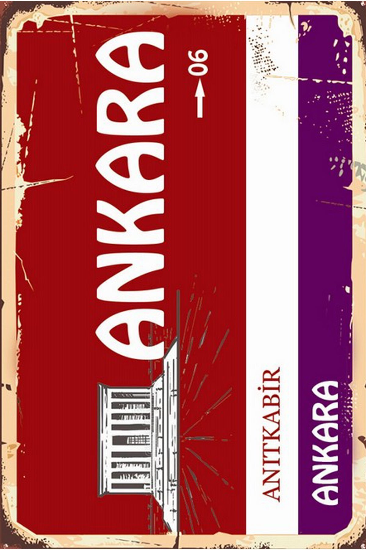 Yazılı Retro Ahşap Poster