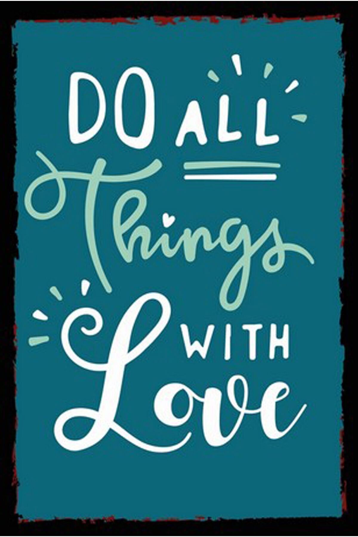 Yazılı Retro Ahşap Poster