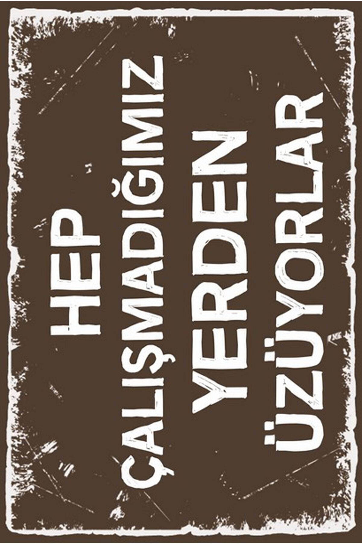 Yazılı Retro Ahşap Poster