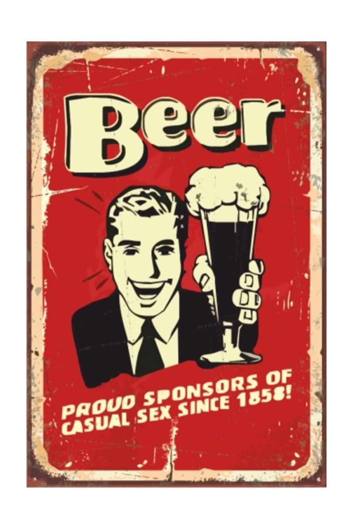 Bira Retro Vintage Ahşap Poster