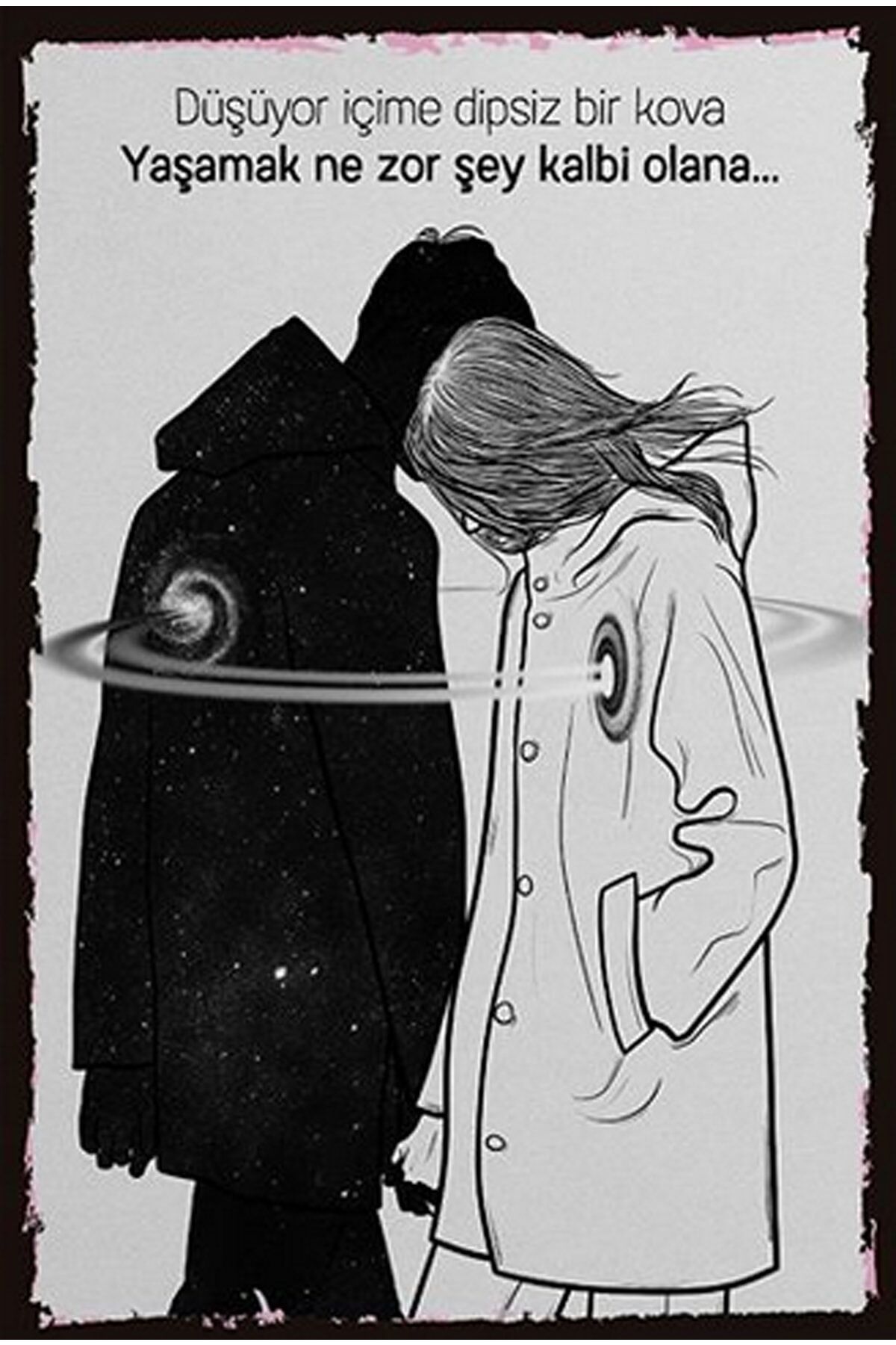 Yaşamak Ne Zor Şey Kalbi Olana Retro Ahşap Poster