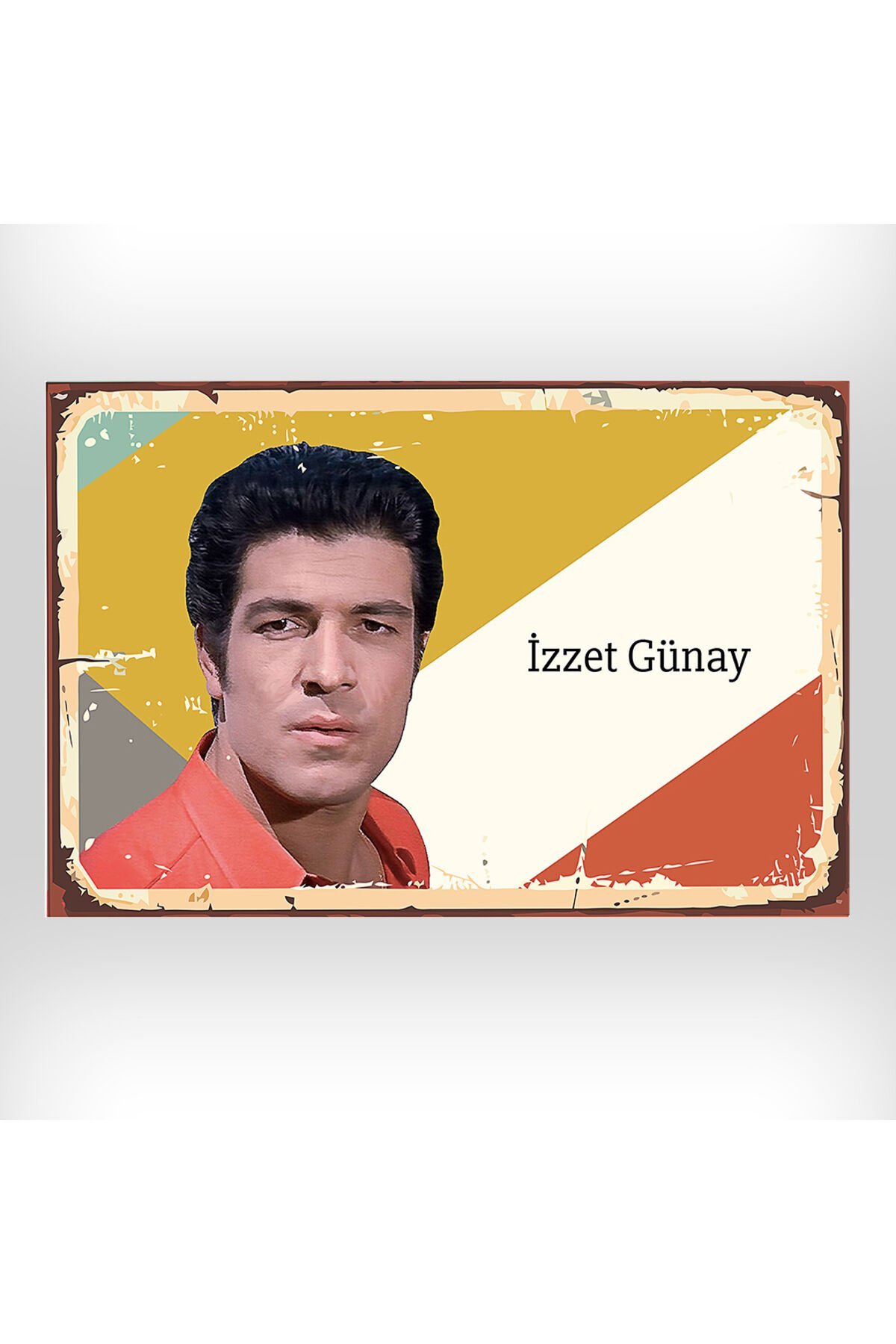 İzzet Günay Tasarımlı 20x30 Cm Retro Ahşap Tablo