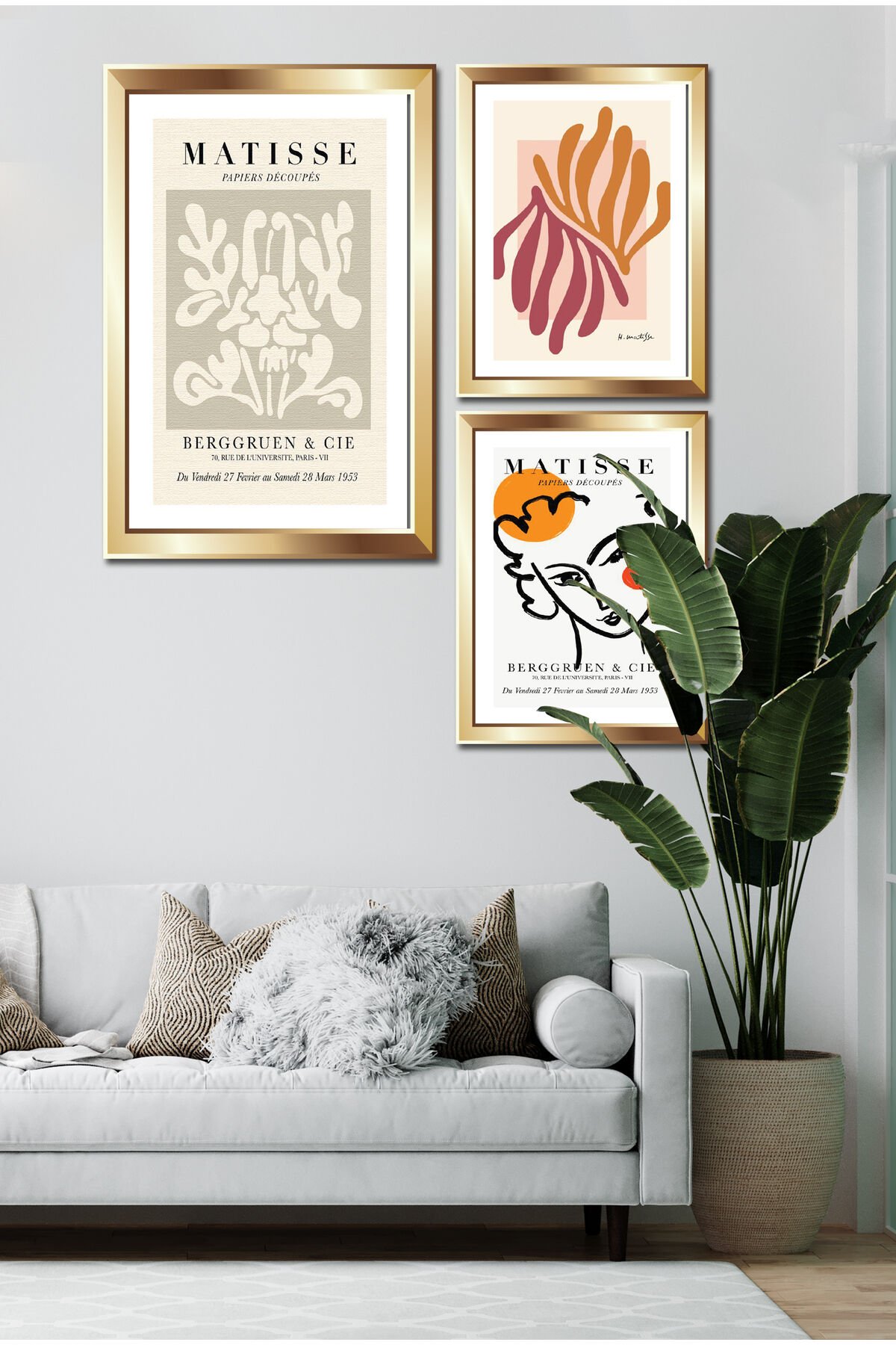 Parçalı Çerçeve Görünümlü Mdf Tablo Seti DNS