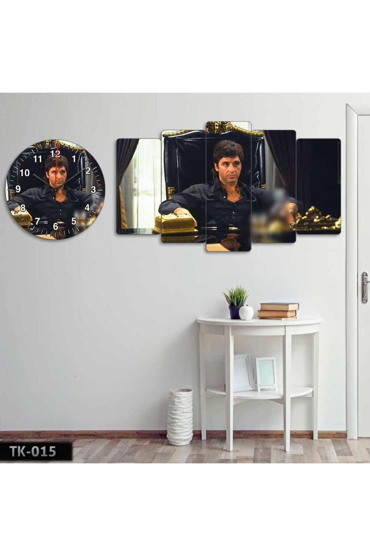 Scarface - Yaralı Yüz - Koltuk - Tablo Saat Kombini