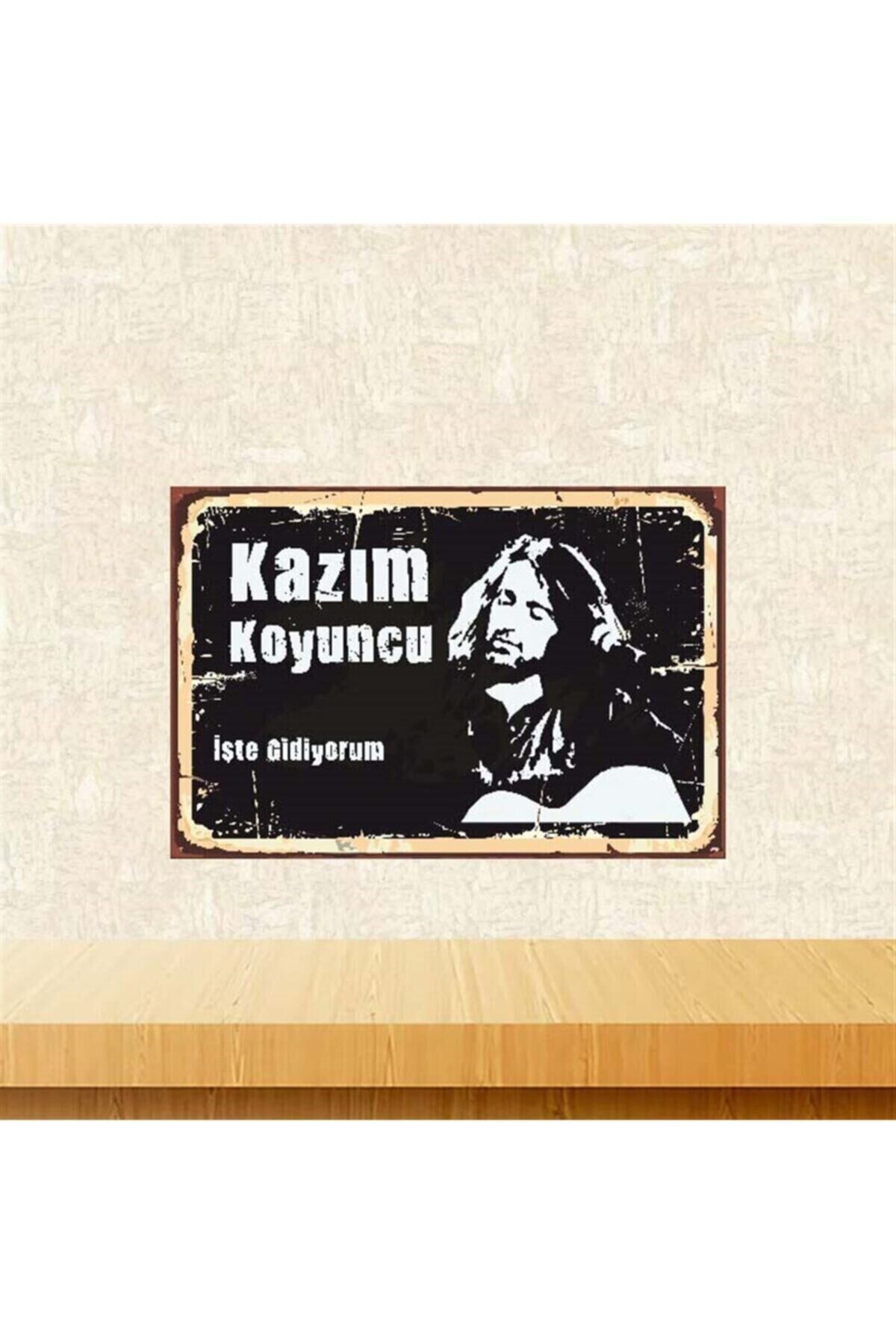 Kazım Koyuncu 20-30 cm Retro Ahşap Poster