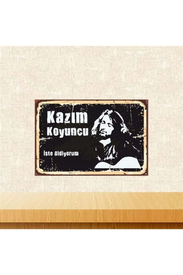 Kazım Koyuncu 20-30 cm Retro Ahşap Poster