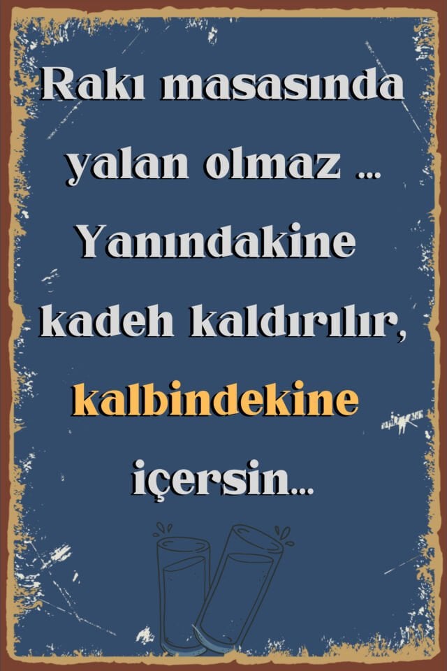 Rakı 3'lü Ahşap Poster Set (20x30cm)