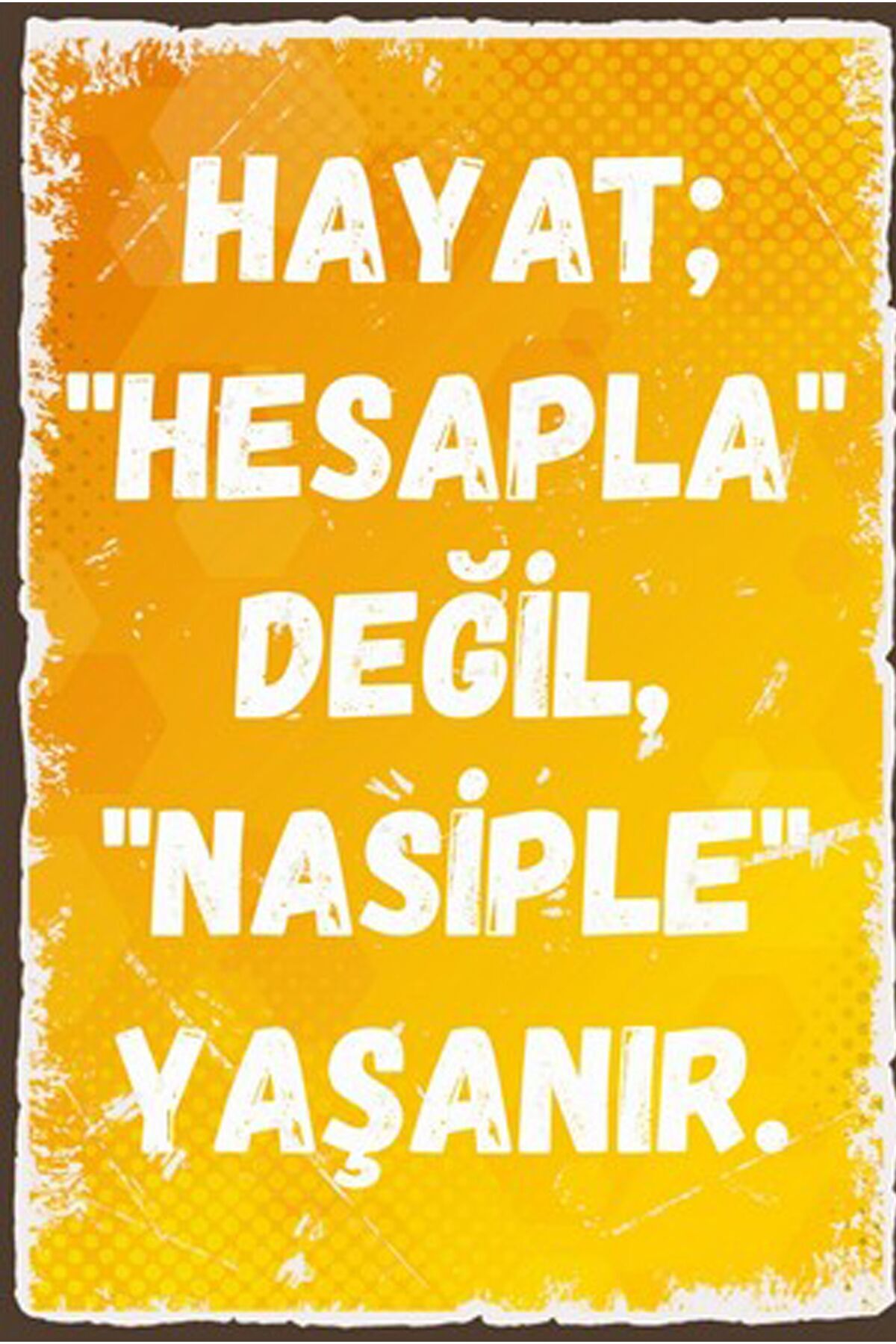 Yazılı Retro Ahşap Poster