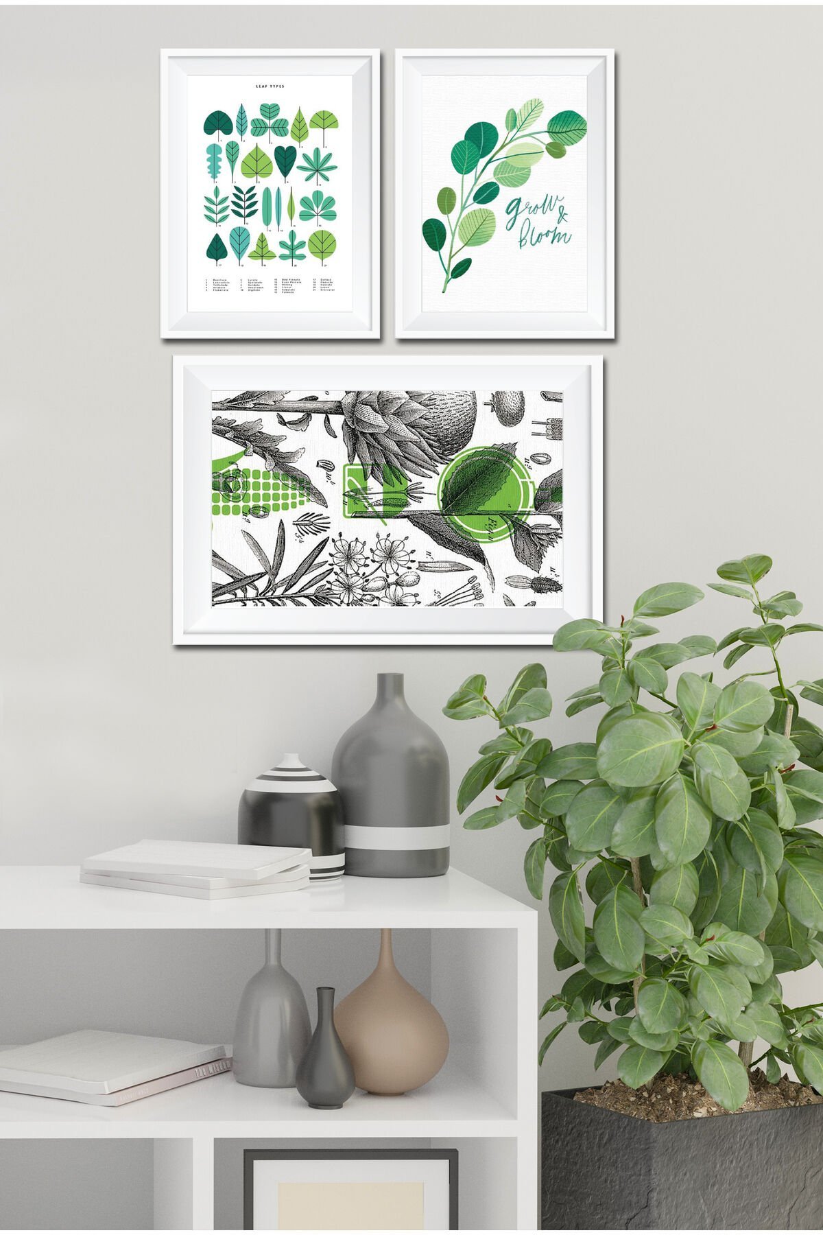 Parçalı Çerçeve Görünümlü Mdf Tablo Seti DNS