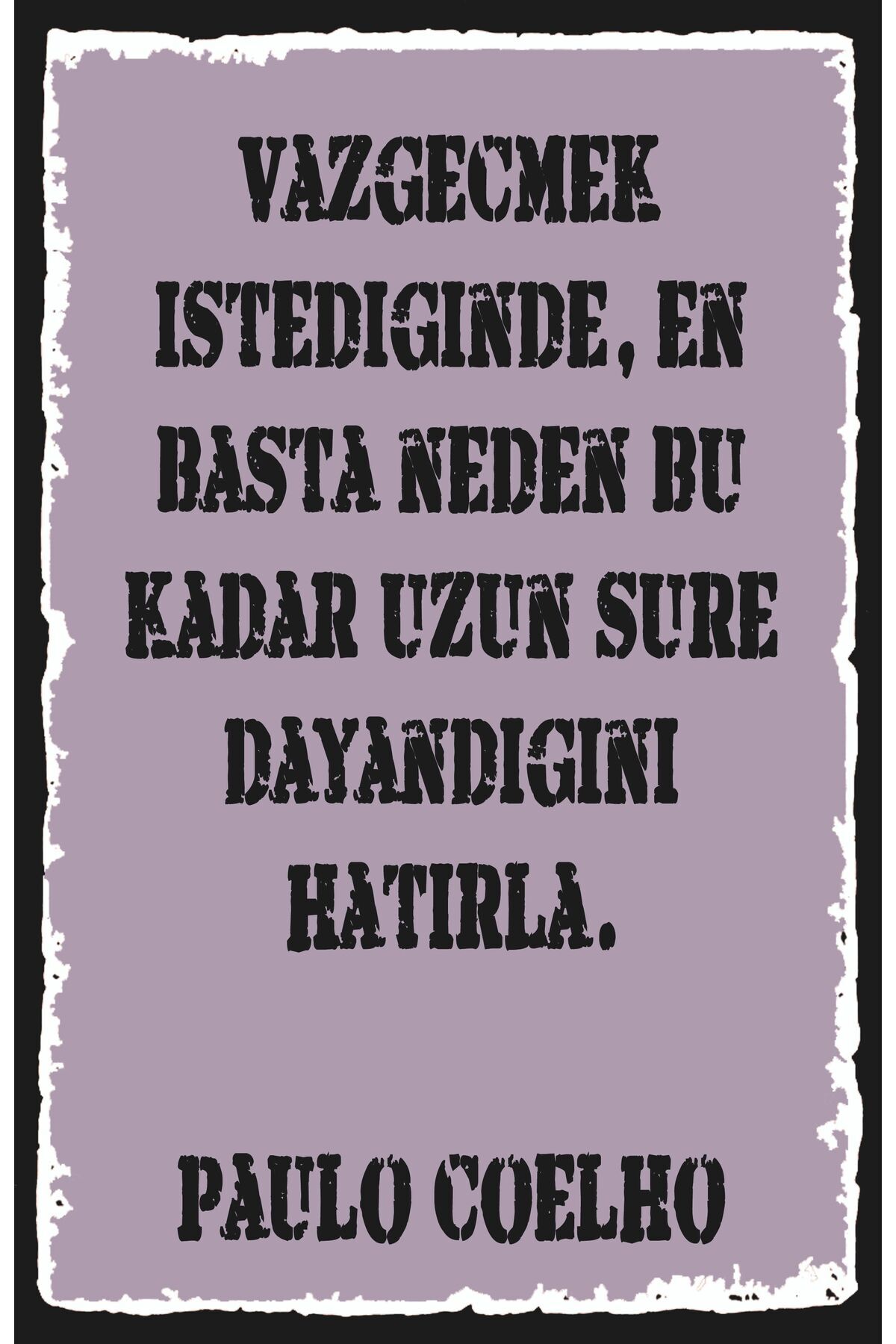 Yazılı Retro Ahşap Poster