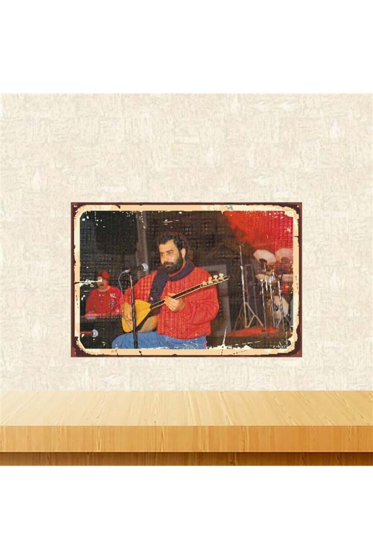 Ahmet Kaya 20-30 cm Retro Ahşap Poster Tkfx3938