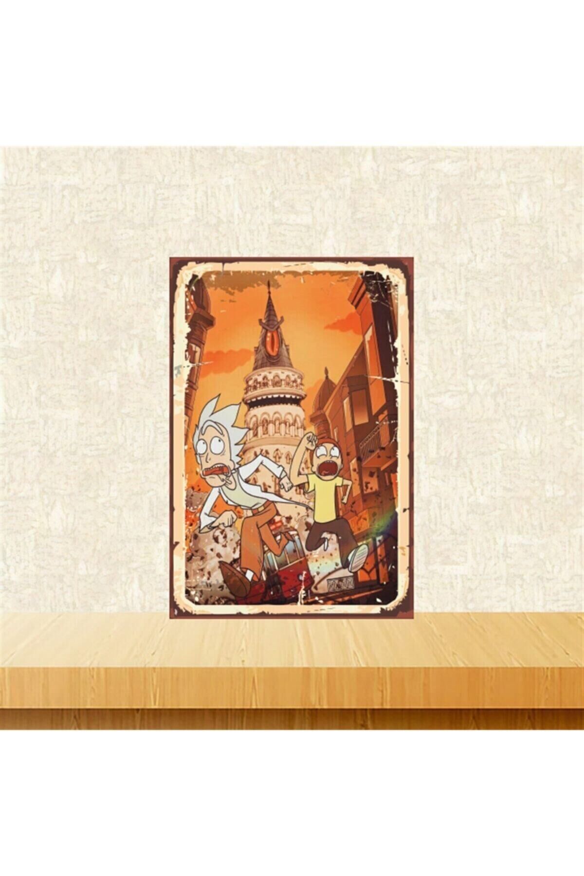 Rick And Morty 20-30 Cm Retro Ahşap Tablo Tkfx5118
