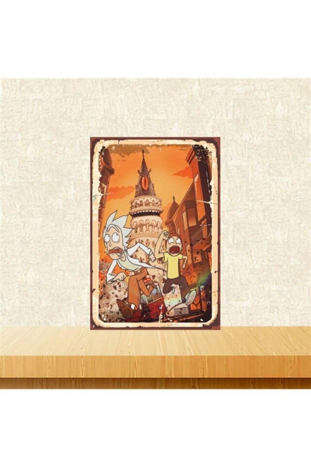 Rick And Morty 20-30 Cm Retro Ahşap Tablo Tkfx5118