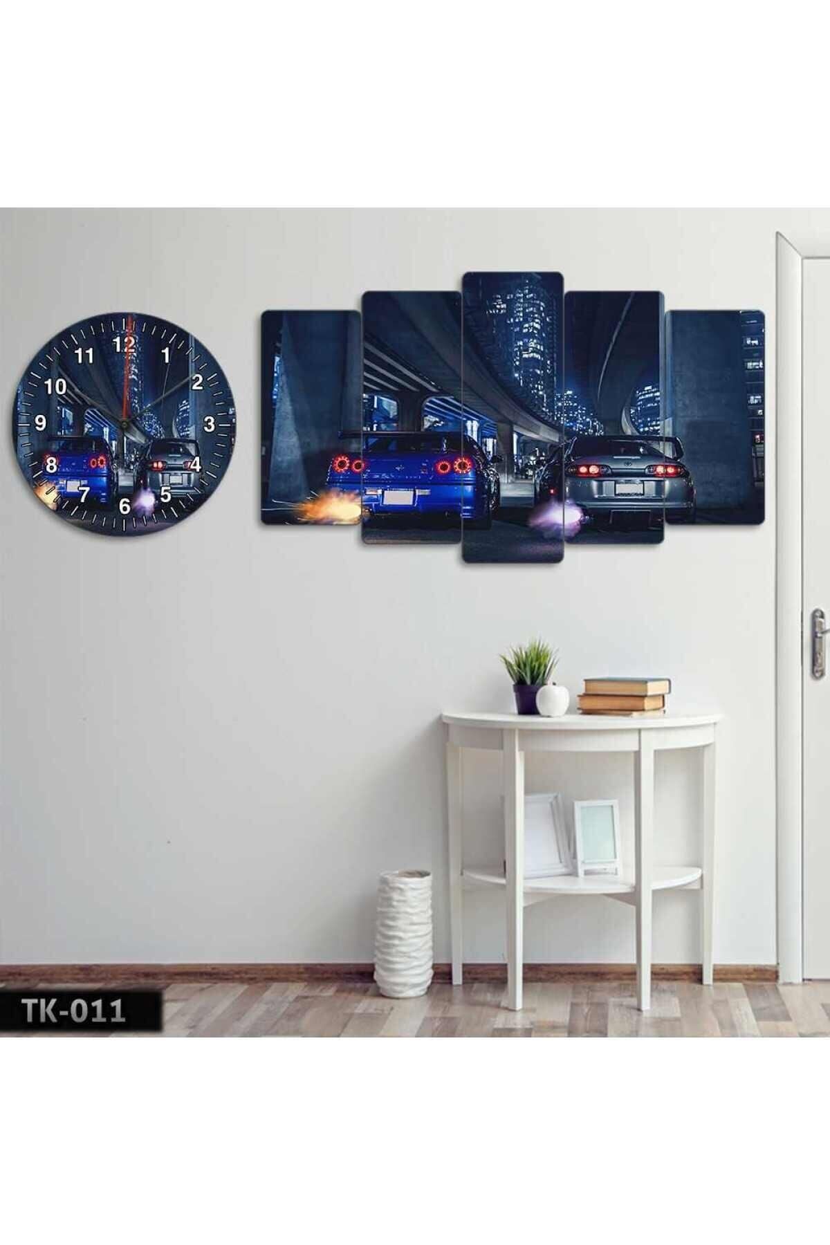 Nissan Gtr - Toyota Supra - Tablo Saat Kombini