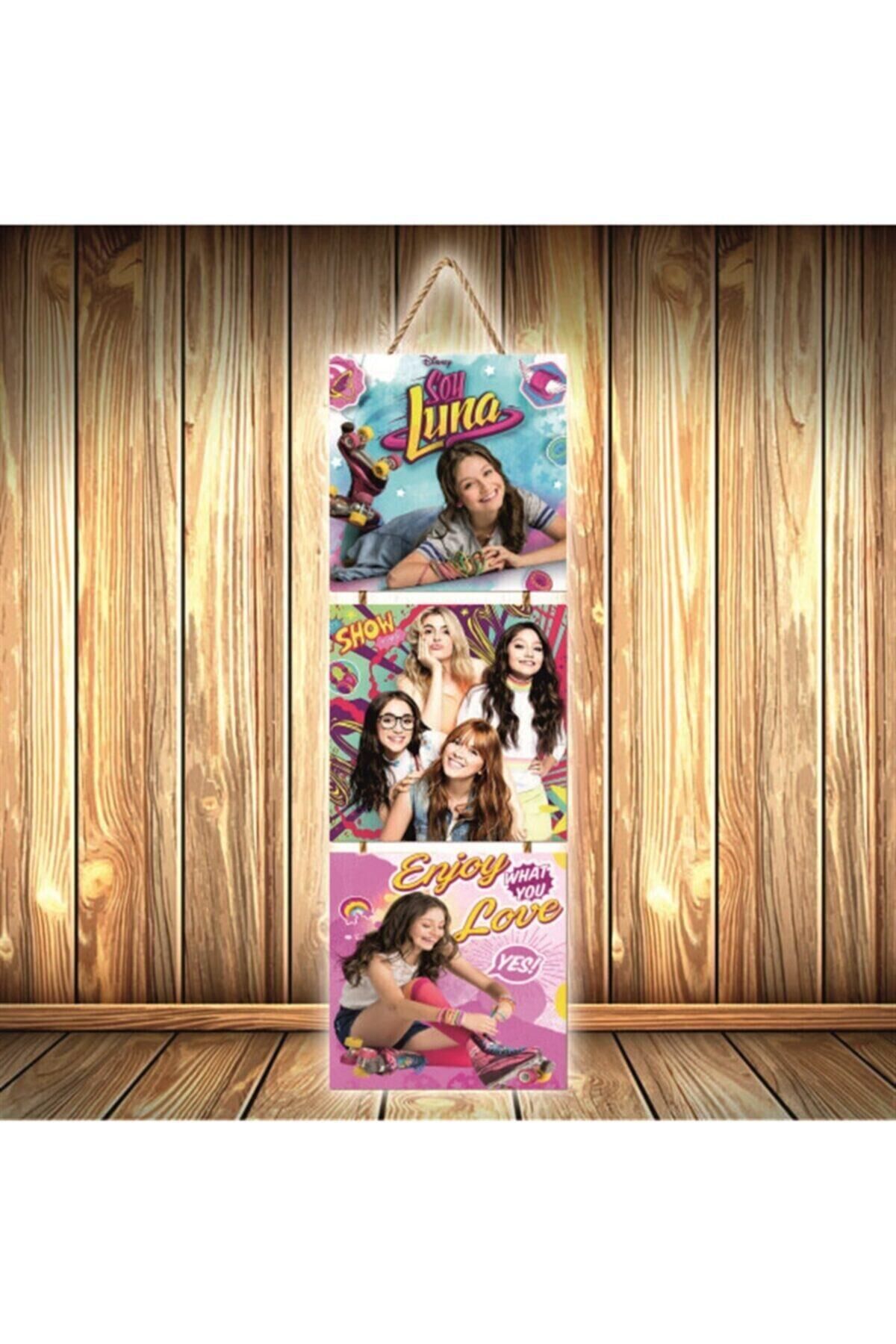 Sou Luna Tasarımlı Retro Ahşap Poster Üçlü Ü457