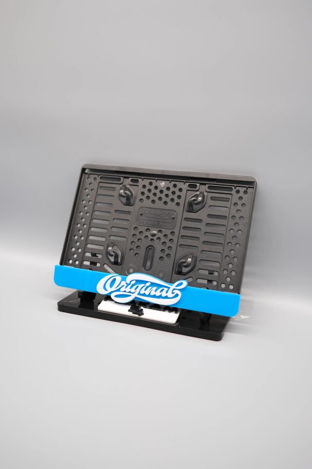 ORIGINAL 3D KABARTMALI BEYAZ PLEKSİ MOTOR PLAKALIĞI