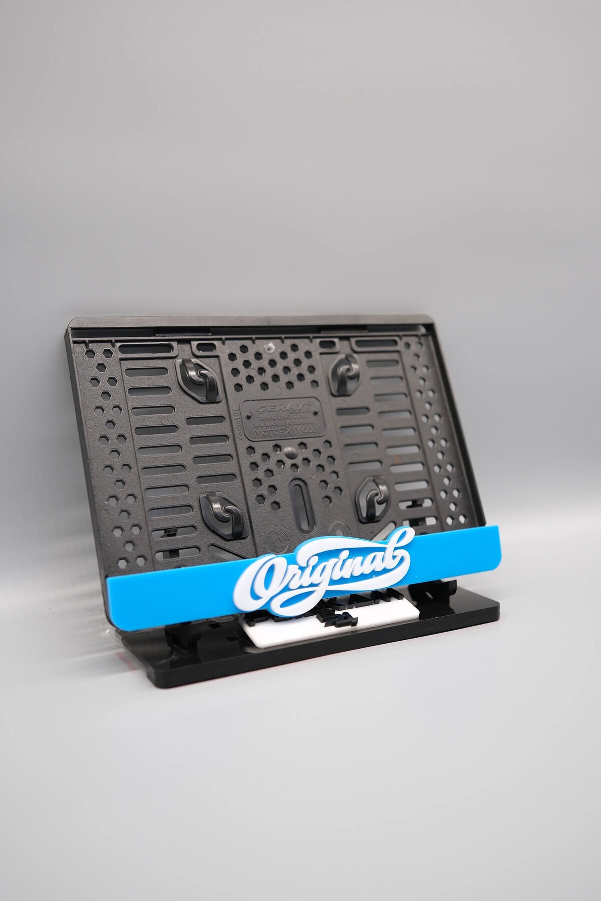 ORIGINAL 3D KABARTMALI BEYAZ PLEKSİ MOTOR PLAKALIĞI