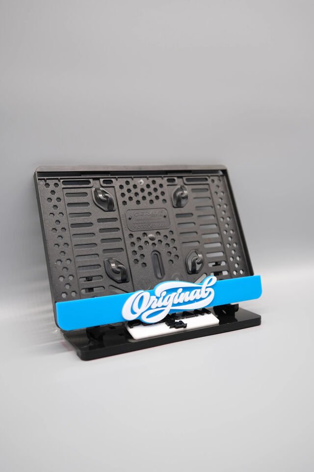 ORIGINAL 3D KABARTMALI BEYAZ PLEKSİ MOTOR PLAKALIĞI