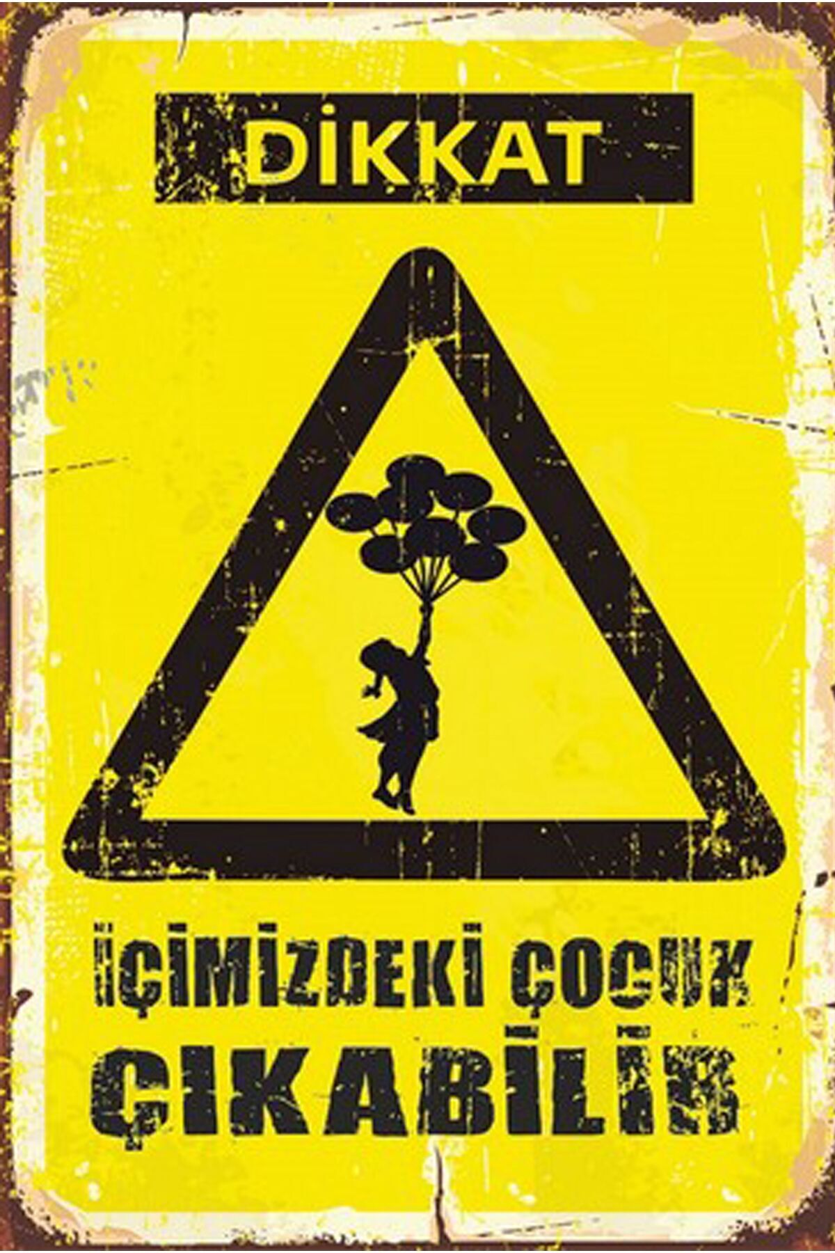 Yazılı Retro Ahşap Poster