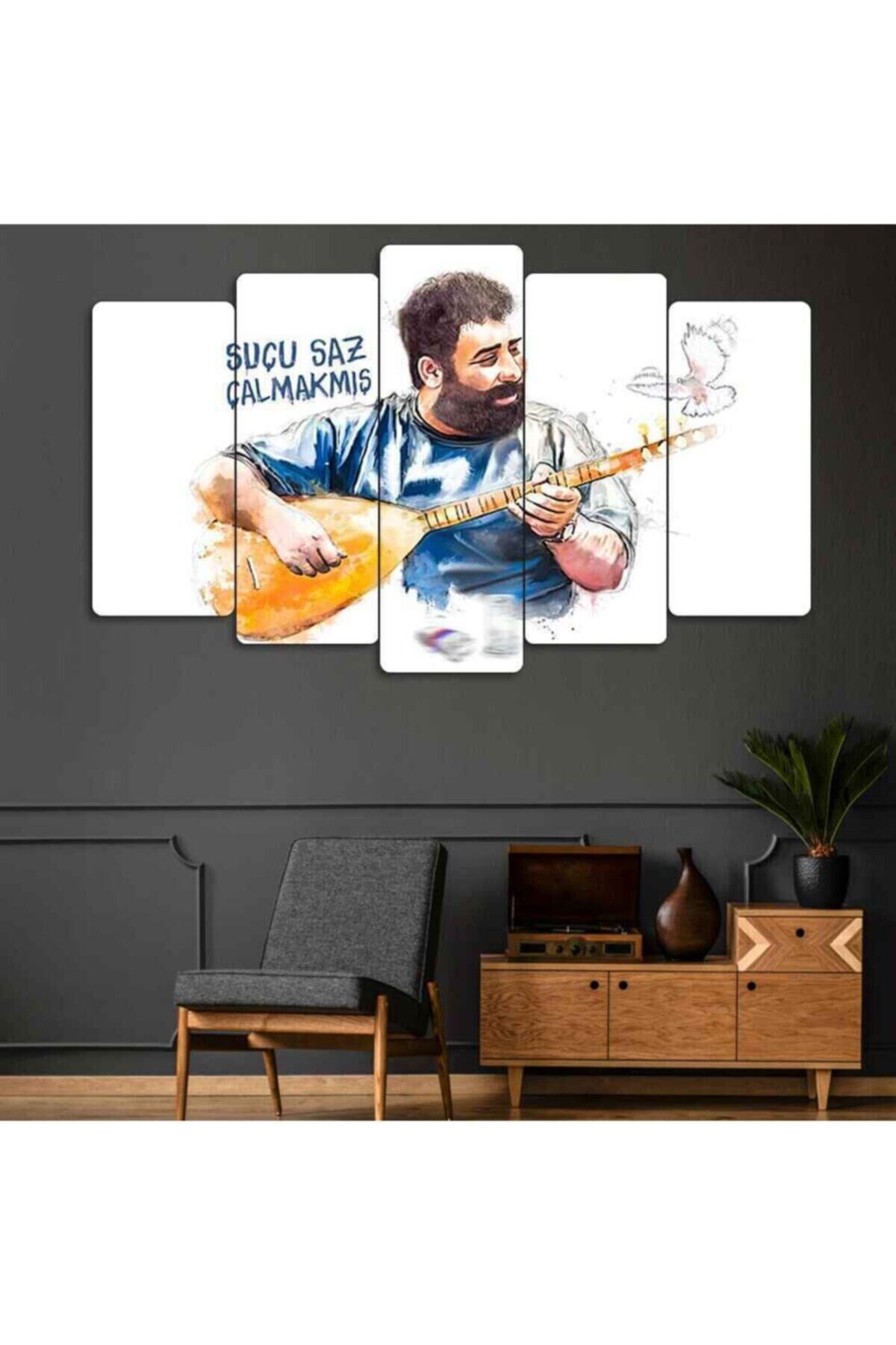 Ahmet Kaya - 5 Parçalı Mdf Tablo