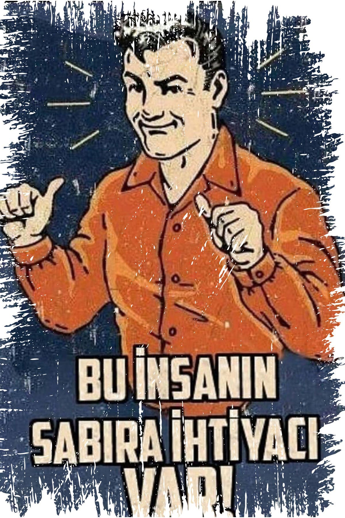 Yazılı Retro Ahşap Poster