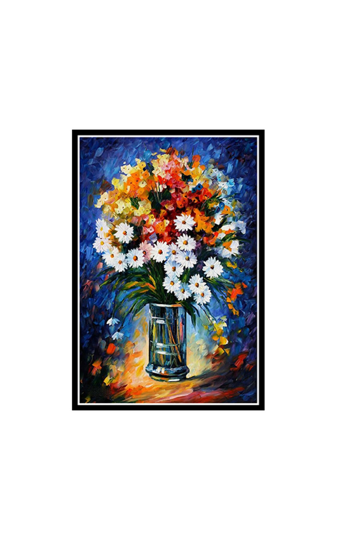 Çiçek Tasarımlı 20x30 Cm Retro Ahşap Poster