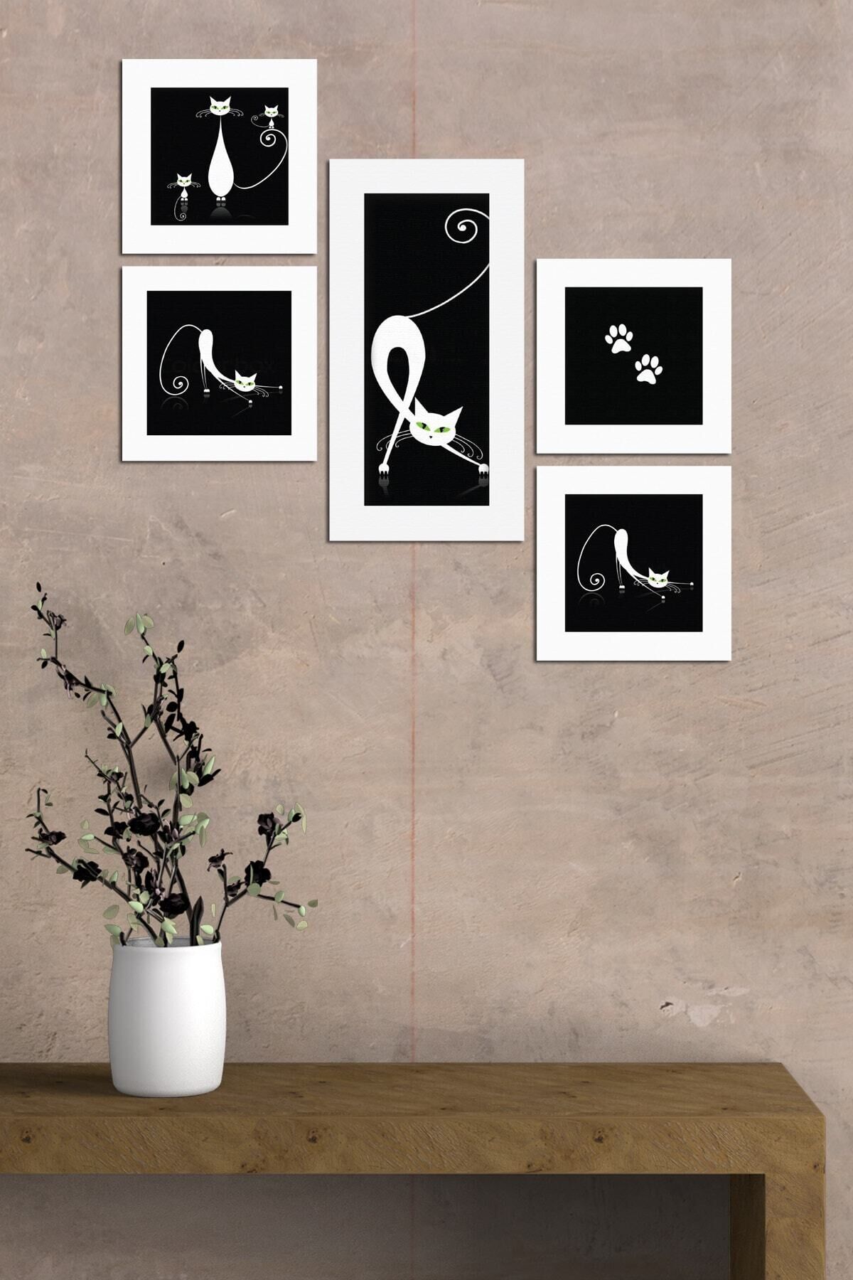 Collage Style 5 Parçalı Mdf Tablo Atf270