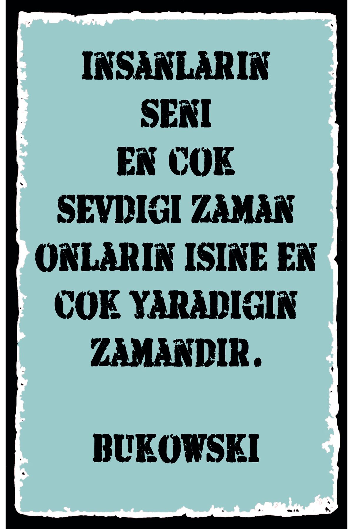 Yazılı Retro Ahşap Poster