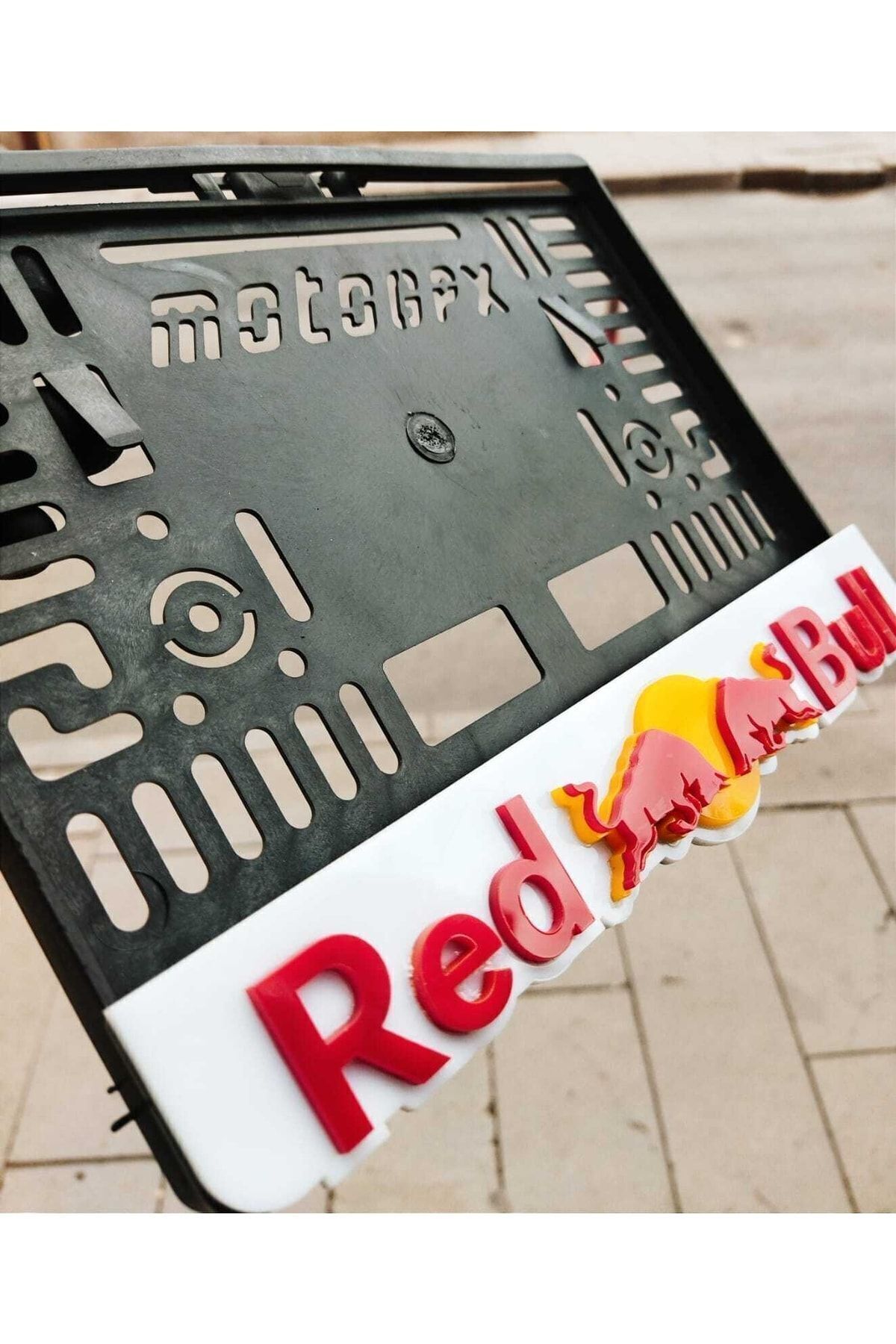 Motor Uyumlu Plakalık Red Bull Takmatik Pleksi 3d Kabartma Lazer Kesim
