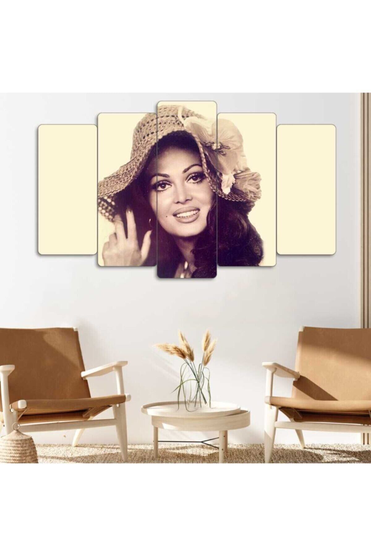 Türkan Şoray - 5 Parçalı Tablo