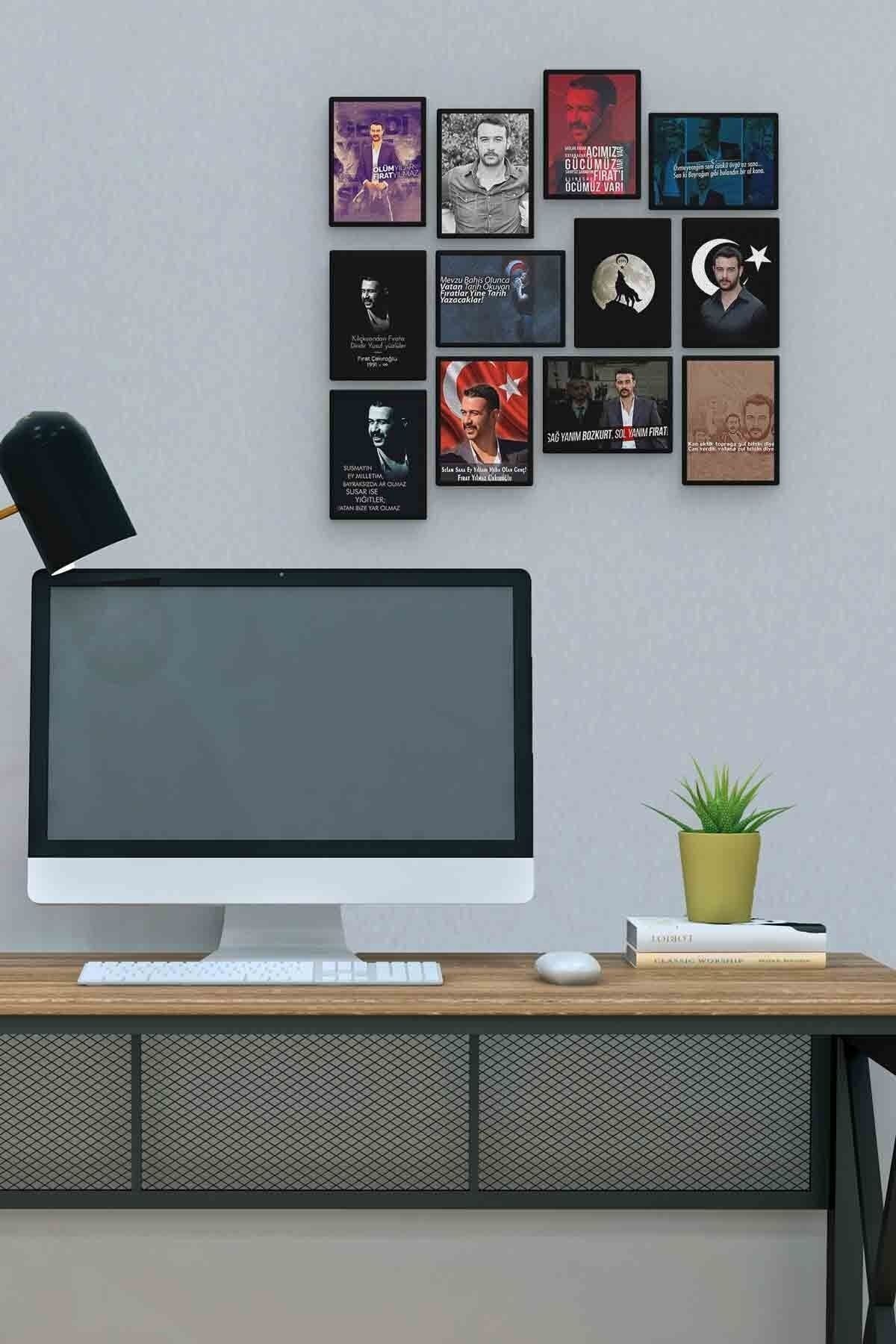 Fırat Yılmaz Çakıroğlu 12 Parça Mdf (ahşap) Tablo Ofis Boyu