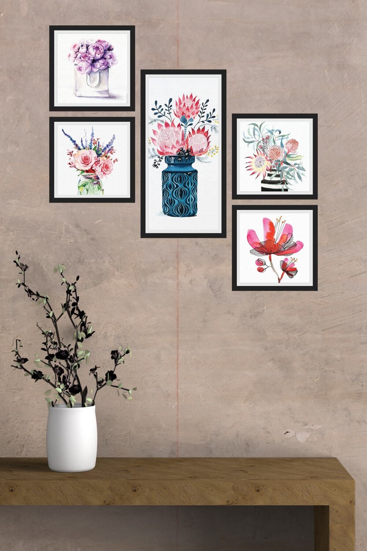 Collage Style 5 Parçalı Mdf Tablo Atf251