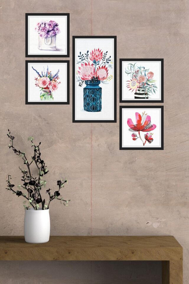 Collage Style 5 Parçalı Mdf Tablo Atf251