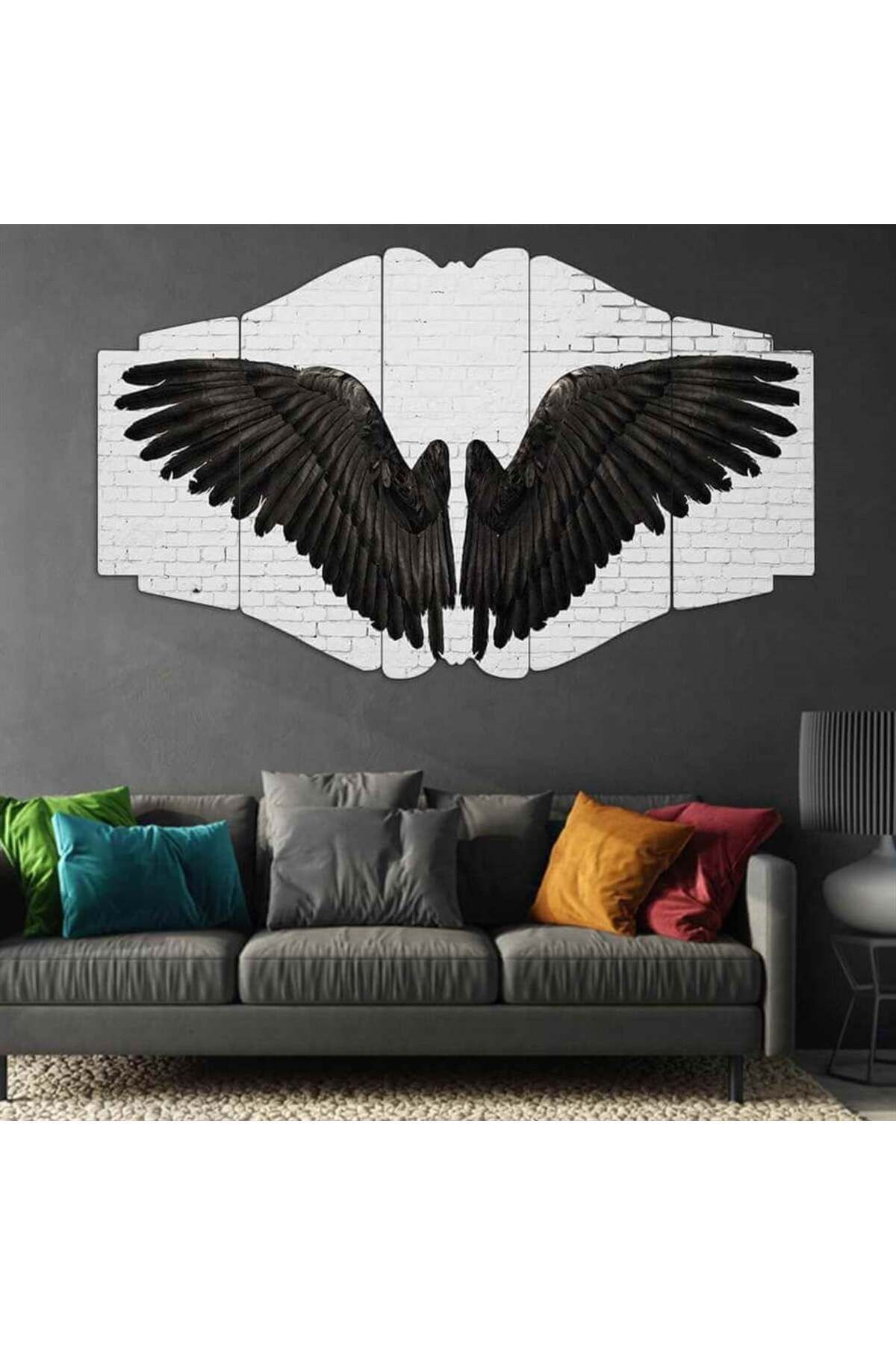 Karanlık Kanatlar - 5 Parçalı Tablo