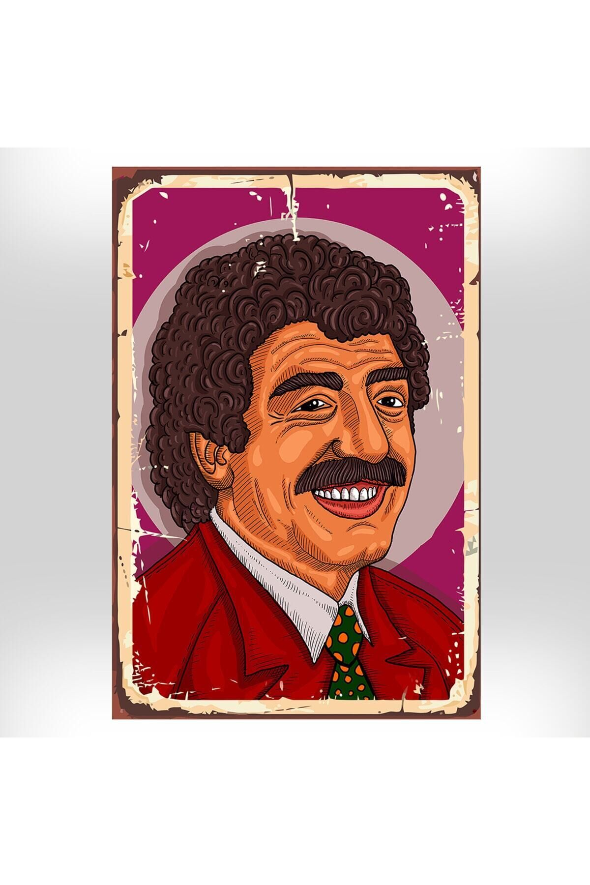 Müslüm Gürses Tasarımlı 20x30 Cm Retro Ahşap Tablo