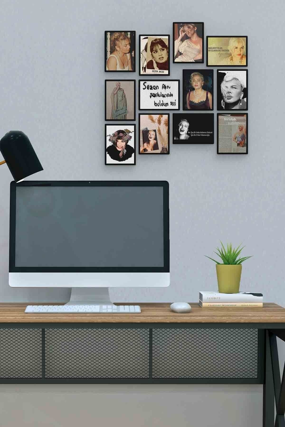 Sezen Aksu 12 Parça Mdf (ahşap) Tablo Ofis Boyu