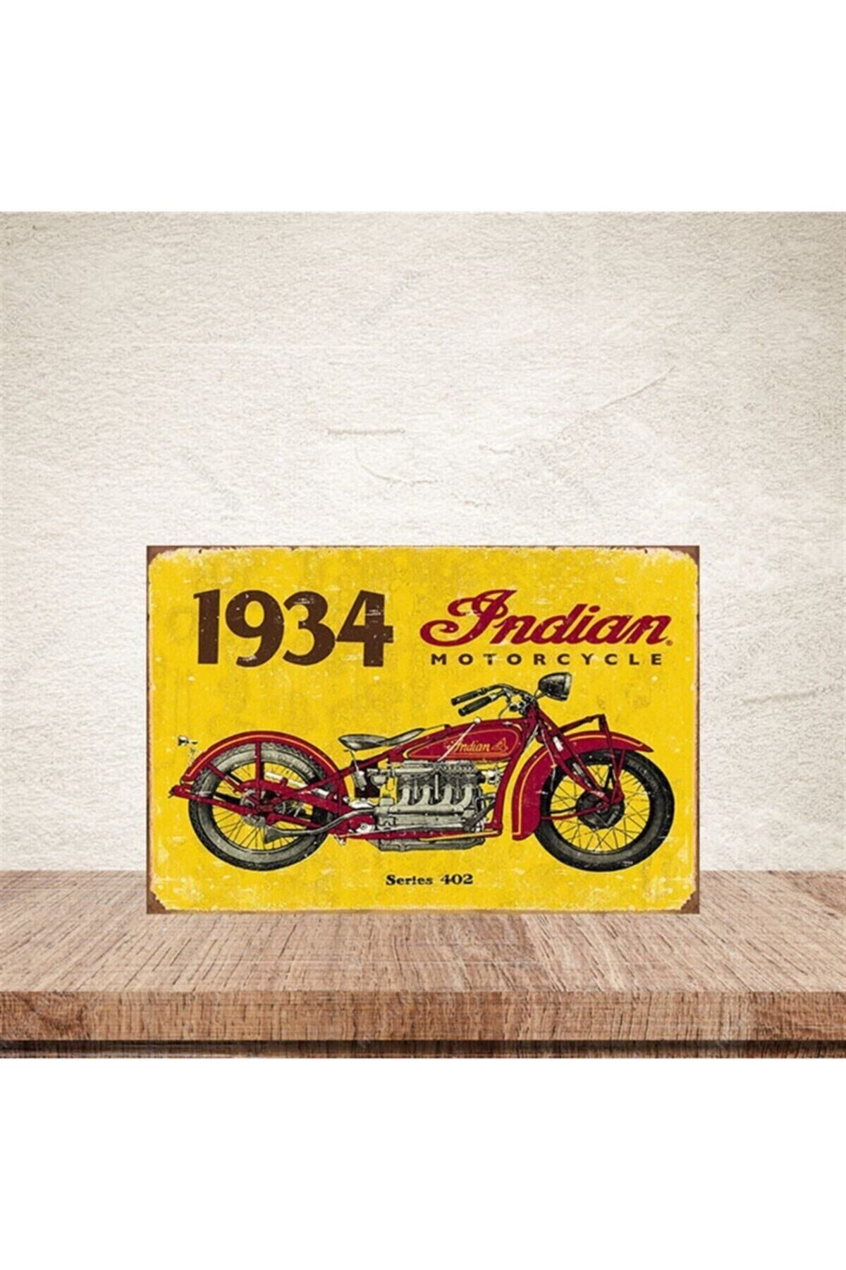 1934 Indian 20-30 cm Retro Ahşap Poster