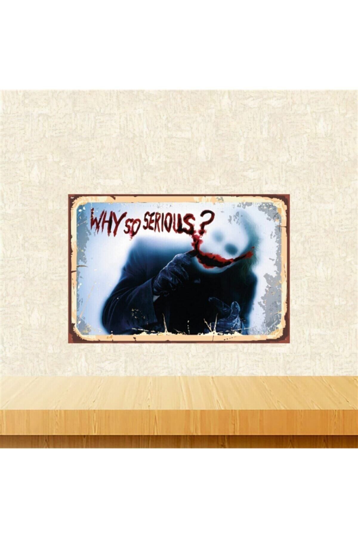 Joker Why So Serious 20-30 Cm Retro Ahşap Tablo Tkfx5600