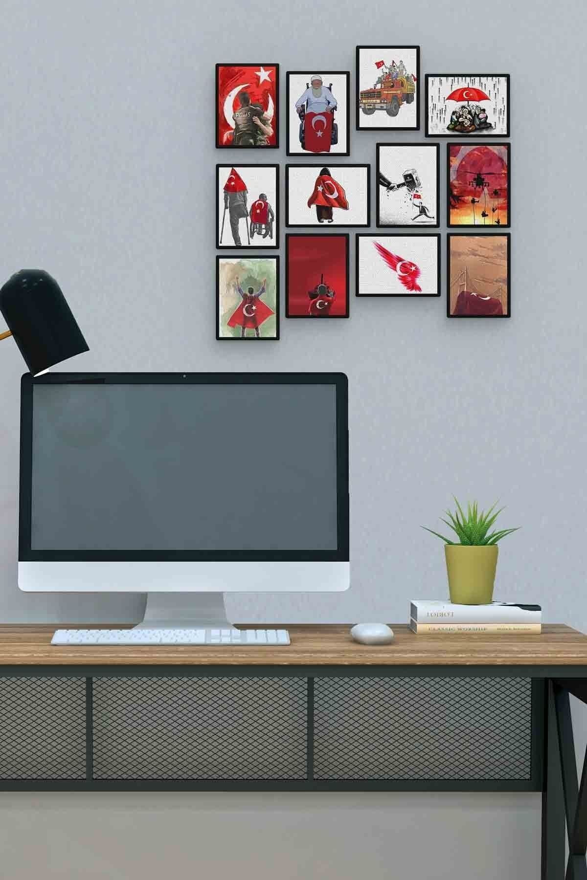 On Beş Temmuz 12 Parça Mdf (ahşap) Tablo Ofis Boyu