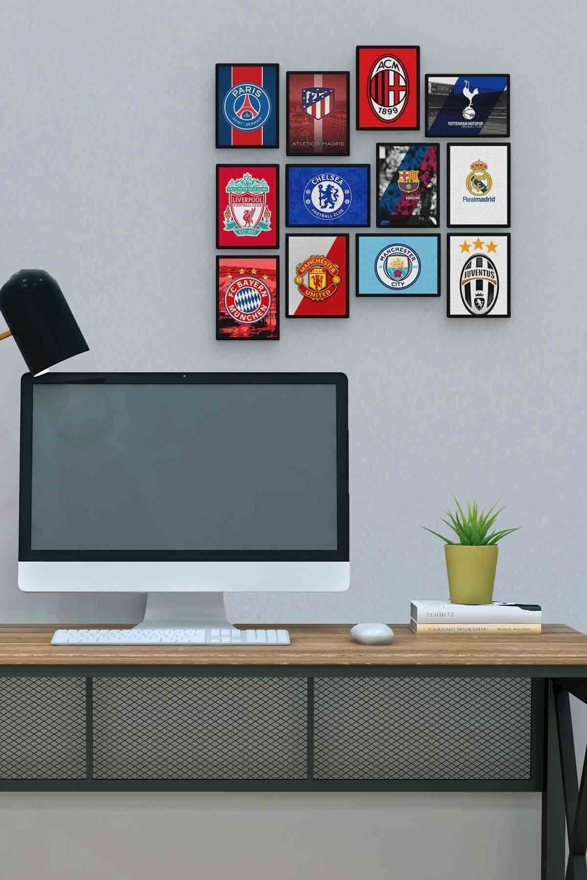 Ünlü Takımlar 12 Parça Mdf (ahşap) Tablo Ofis Boyu