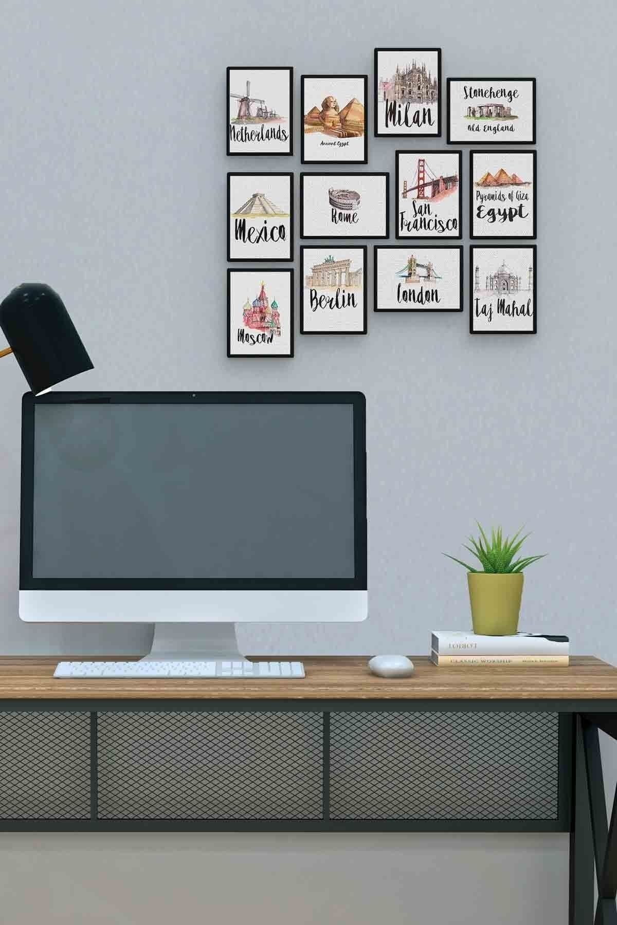 Şener Şen 12 Parça Mdf (ahşap) Tablo Ofis Boyu