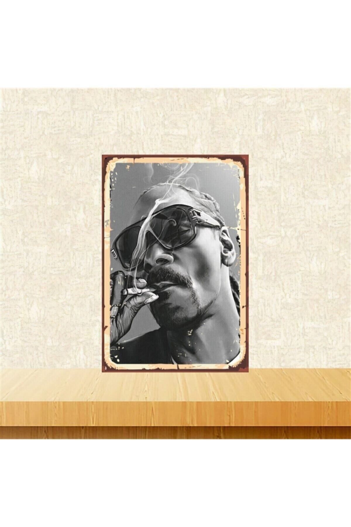 Snoop Dogg Tasarımlı 20-30 Cm Retro Ahşap Tablo Tkfx4630