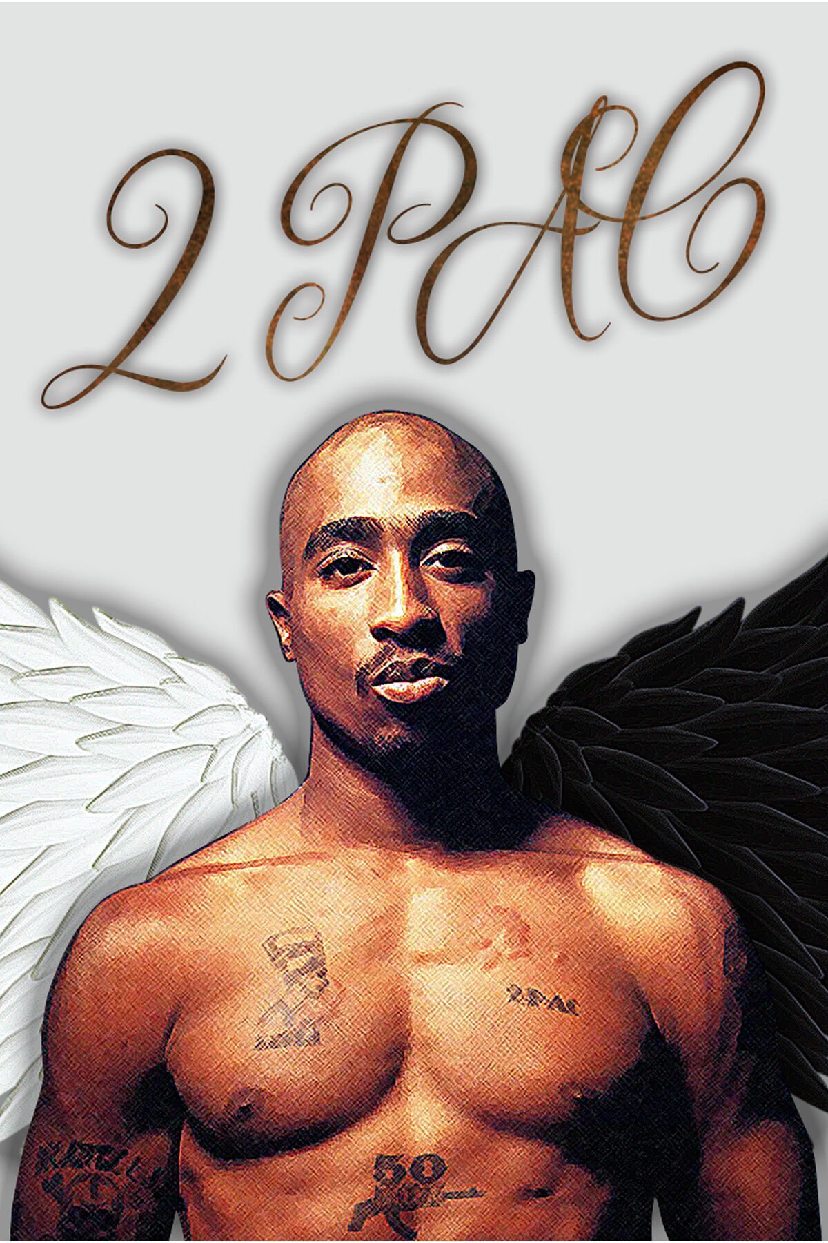 Tupac Temalı Retro Ahşap Poster