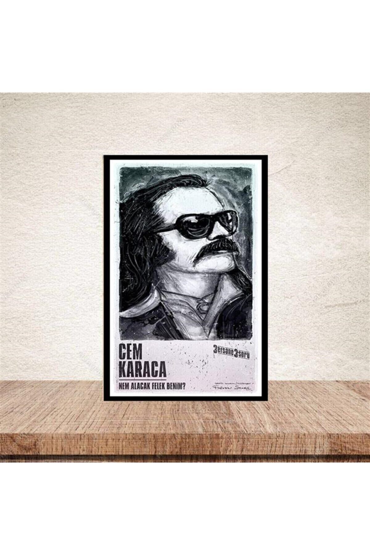 Cem Karaca Tasarımlı Ahşap Retro Poster