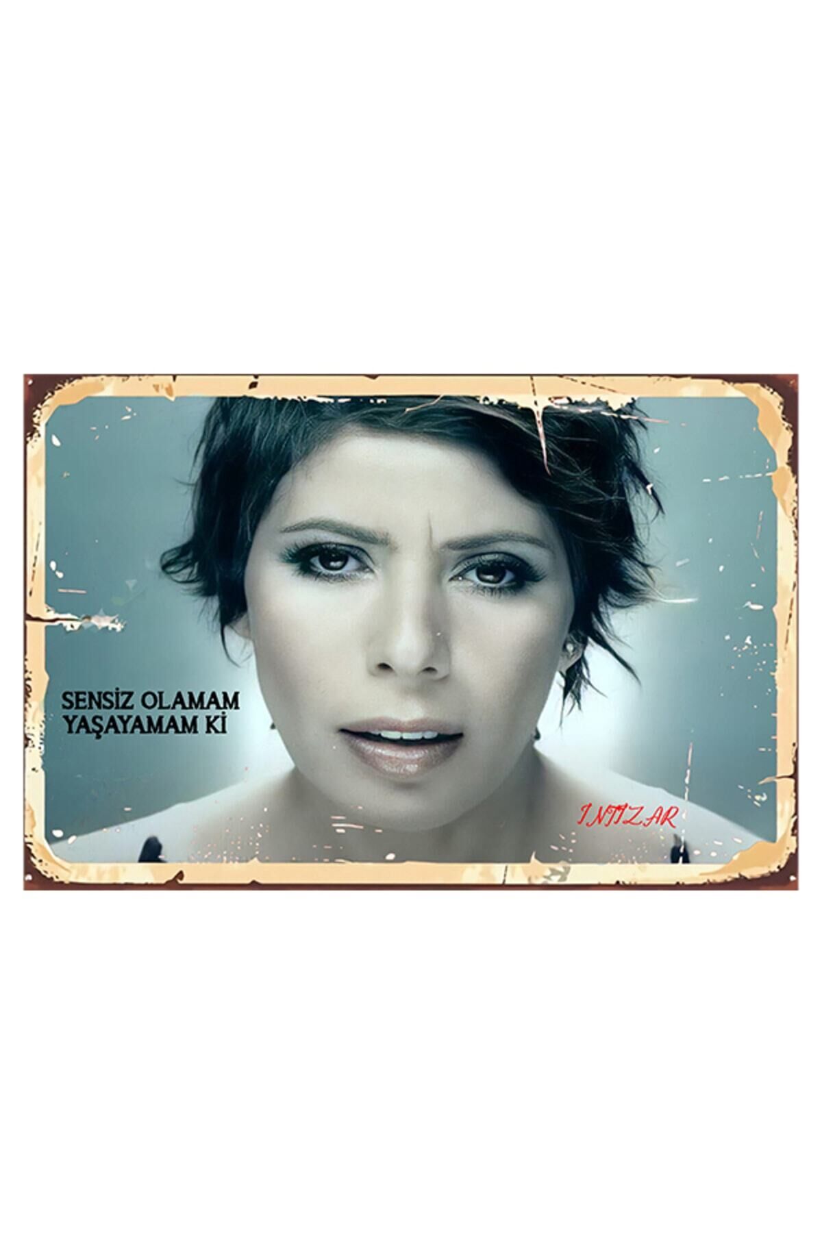 İntizar Sensin Olamam Yaşayamam ki 20x30 Cm Ahşap Tablo