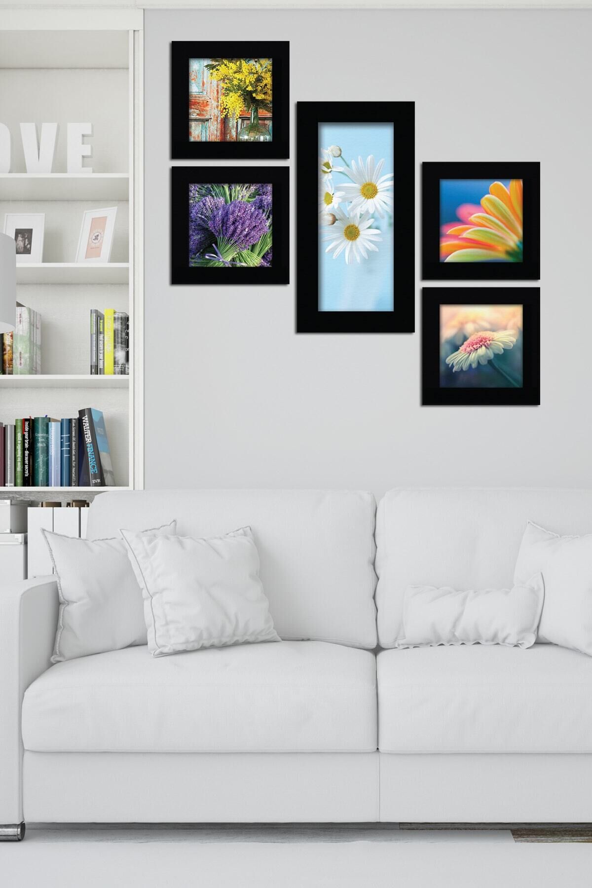 Collage Style 5 Parçalı Mdf Tablo Atf227