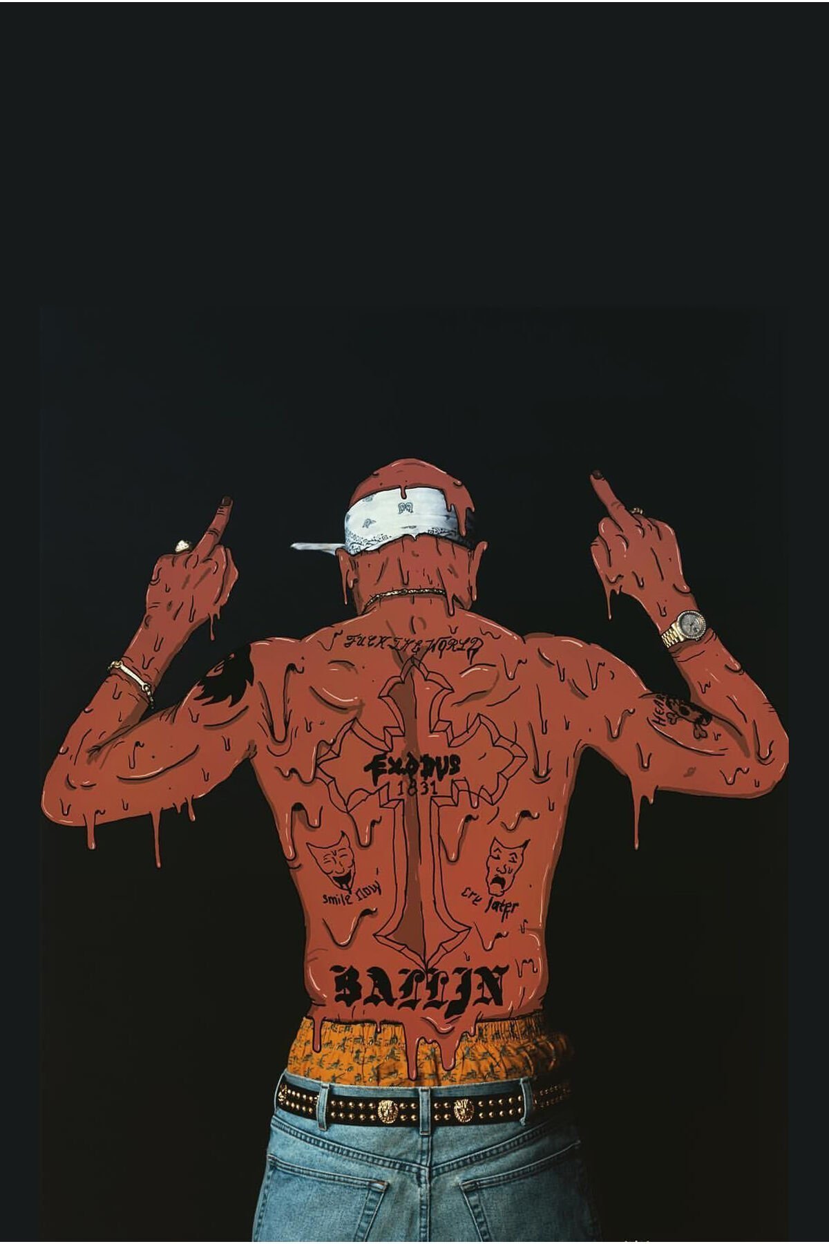 Tupac Temalı Retro Ahşap Poster