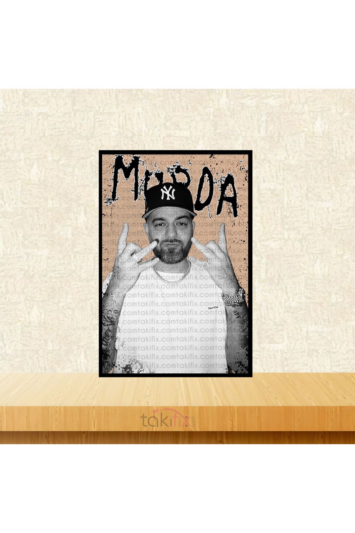 Murda 20x30 Cm Retro Ahşap Poster