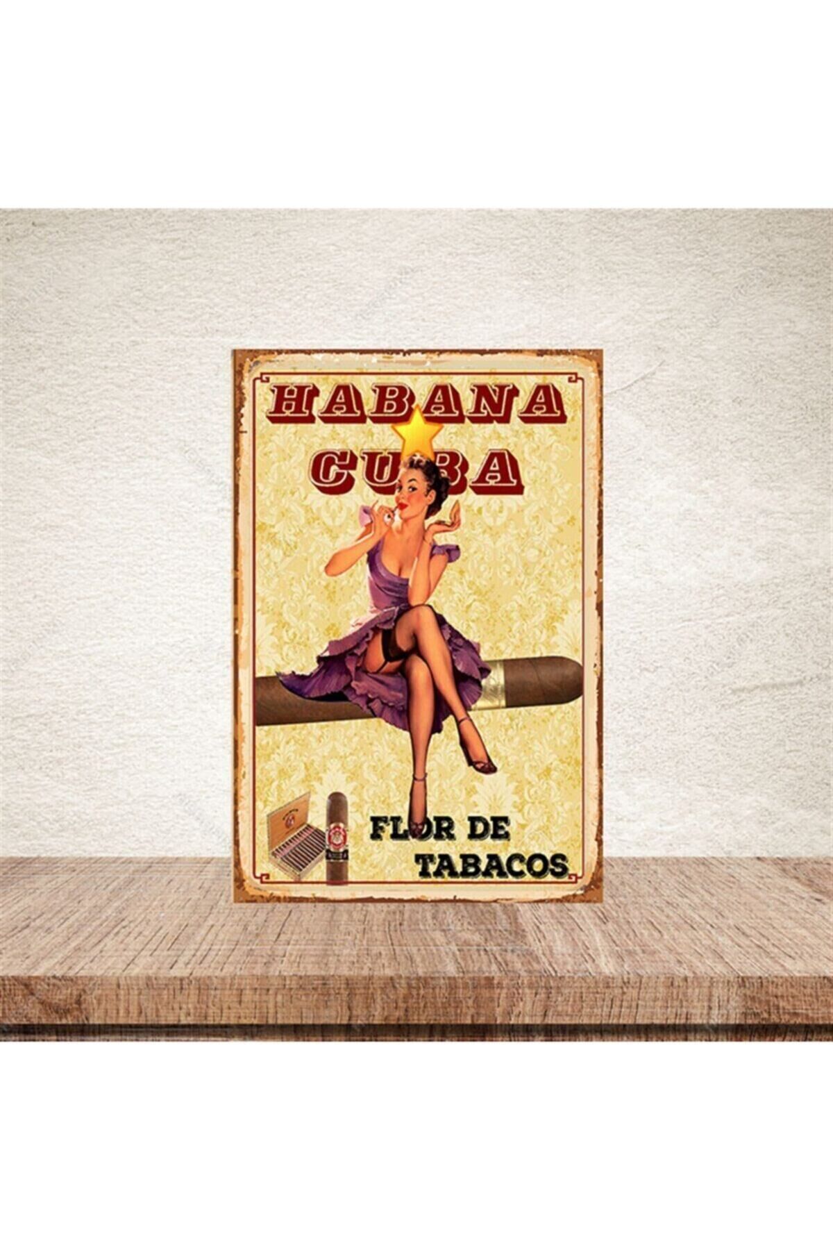 Habana Cuba 20-30 cm Retro Ahşap Poster