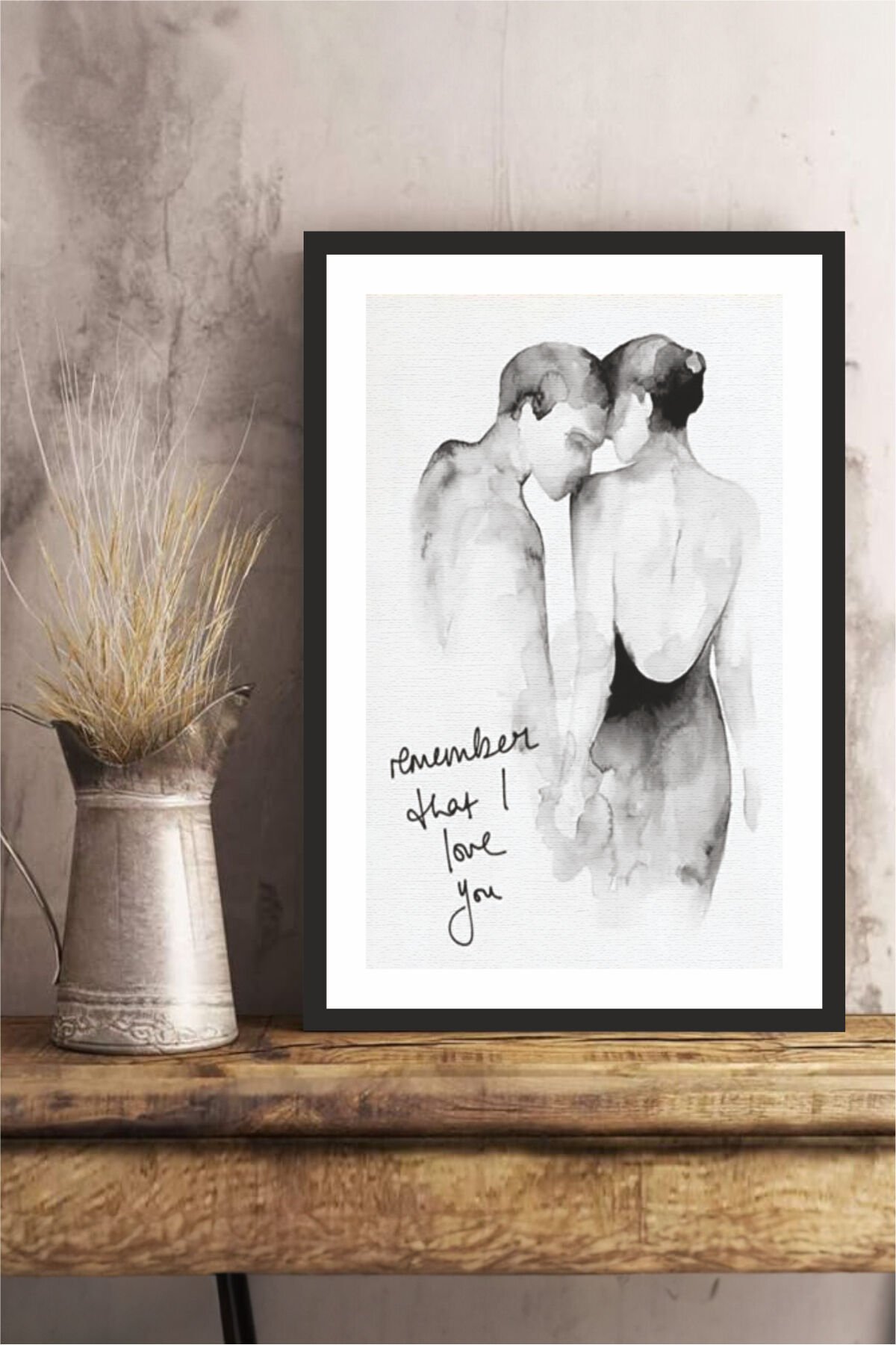 Home Yazılı Ahşap Mdf Çerçeve Görünümlü Mdf Tablo